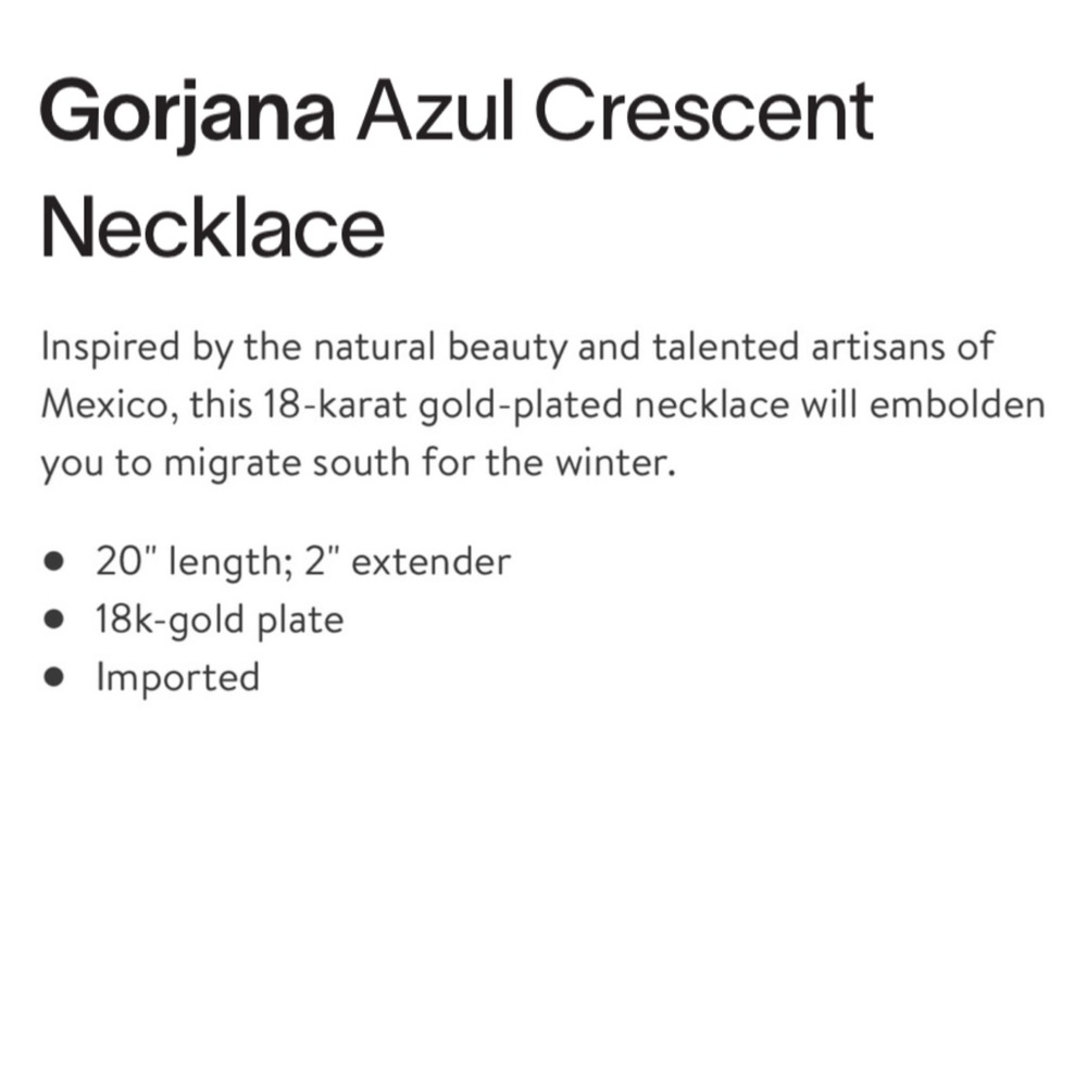 Gorjana Azul Crescent Necklace - Picture 9 of 9